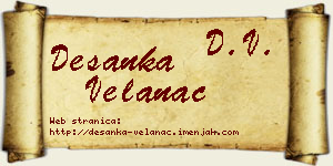 Desanka Velanac vizit kartica
